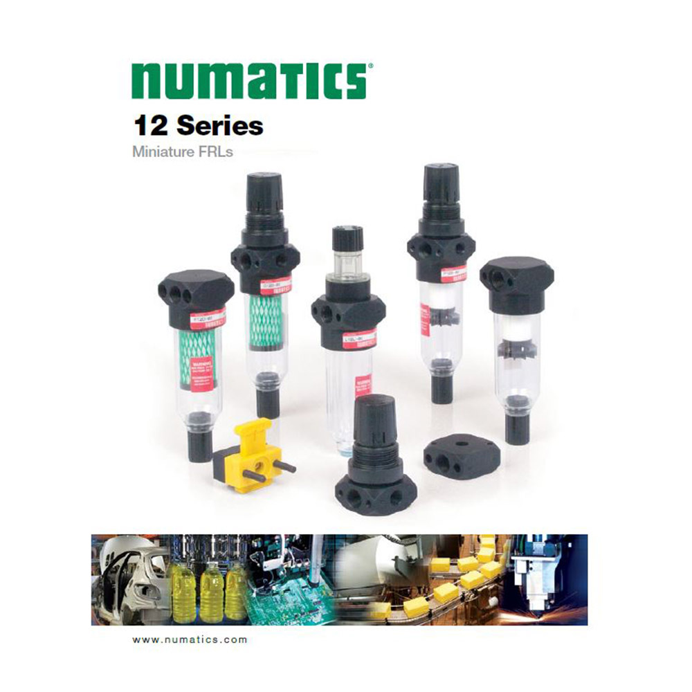 M12-02VFRLX NUMATICS/AVENTICS AIR PREP ASSEMBLY 12 SERIES 1/4" NPT 0-125PSI, SO, FIL, REG, LUB
