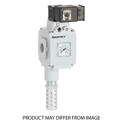8652A5S230201F1 NUMATICS/AVENTICS SOLENOID QUICK EXHAUST VALVE 652 SERIES 3/2, 3/8" NPT, 24 VDC, VERT SOL, W/ LED CONN, NO GAUGE, MUFF & NO OVERRIDE