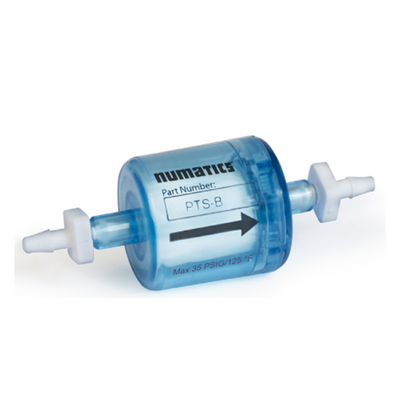 PTR-B NUMATICS/AVENTICS MINI FILTER PT SERIES PLASTIC IN-LINE 1/8" STRAIGHT DISPOSABLE  0.01 MICRON FILTER, DUAL BARBED