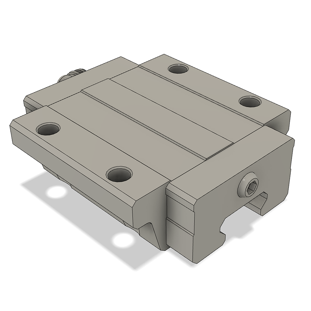 LSD25BK-F2N-N-D-M6 AIRTAC LOW PROFILE RAIL BEARING LSD 25MM SERIES, NORMAL ACCURACY WITH NO PRELOAD (D) STANDARD, BOTTOM MOUNTING FLANGE - NORMAL BODY
