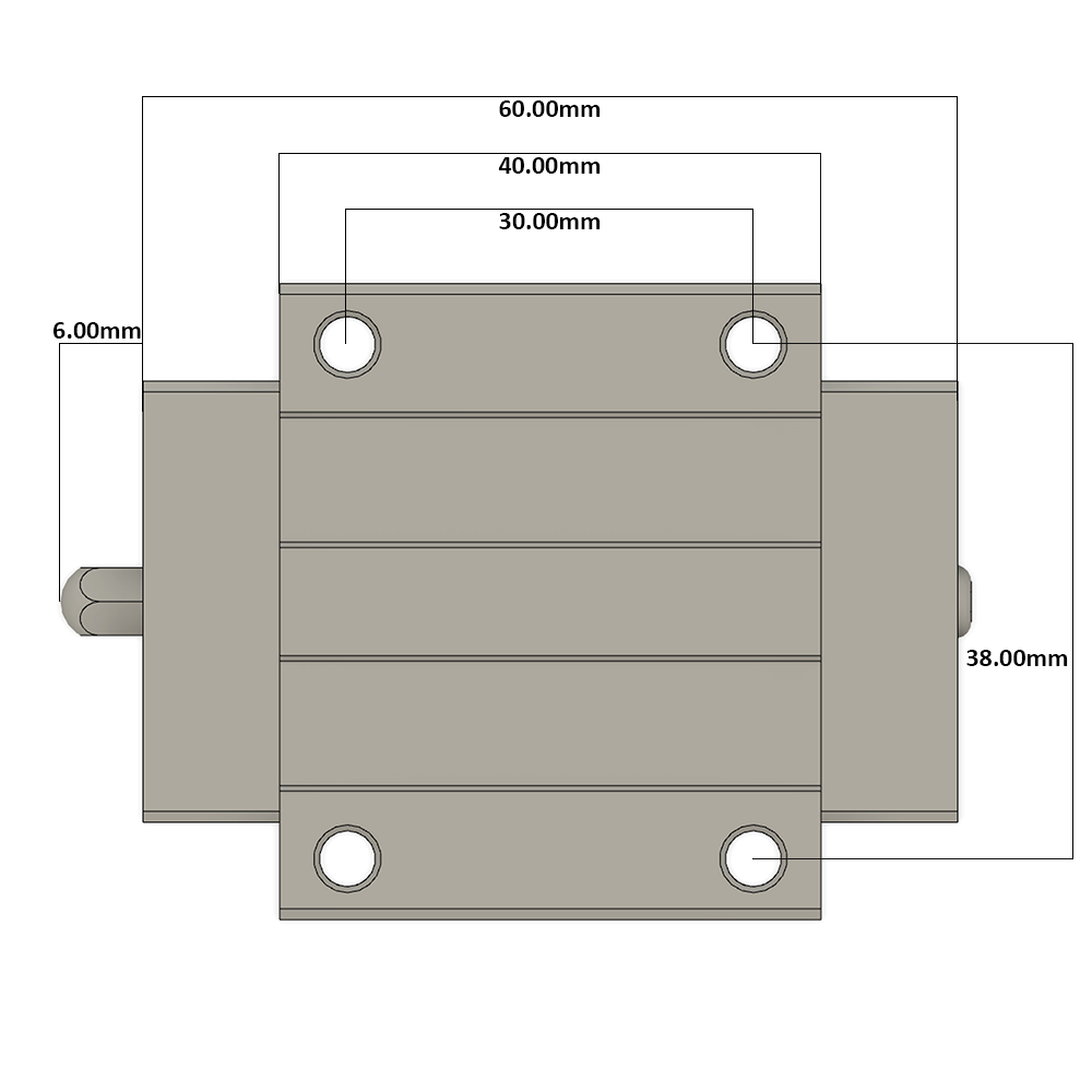 LSH15BK-F1N-N-D-M4 AIRTAC PROFILE RAIL BEARING LSH 15MM SERIES, NORMAL ACCURACY WITH NO PRELOAD (D) STANDARD, TOP MOUNTING FLANGE - NORMAL BODY