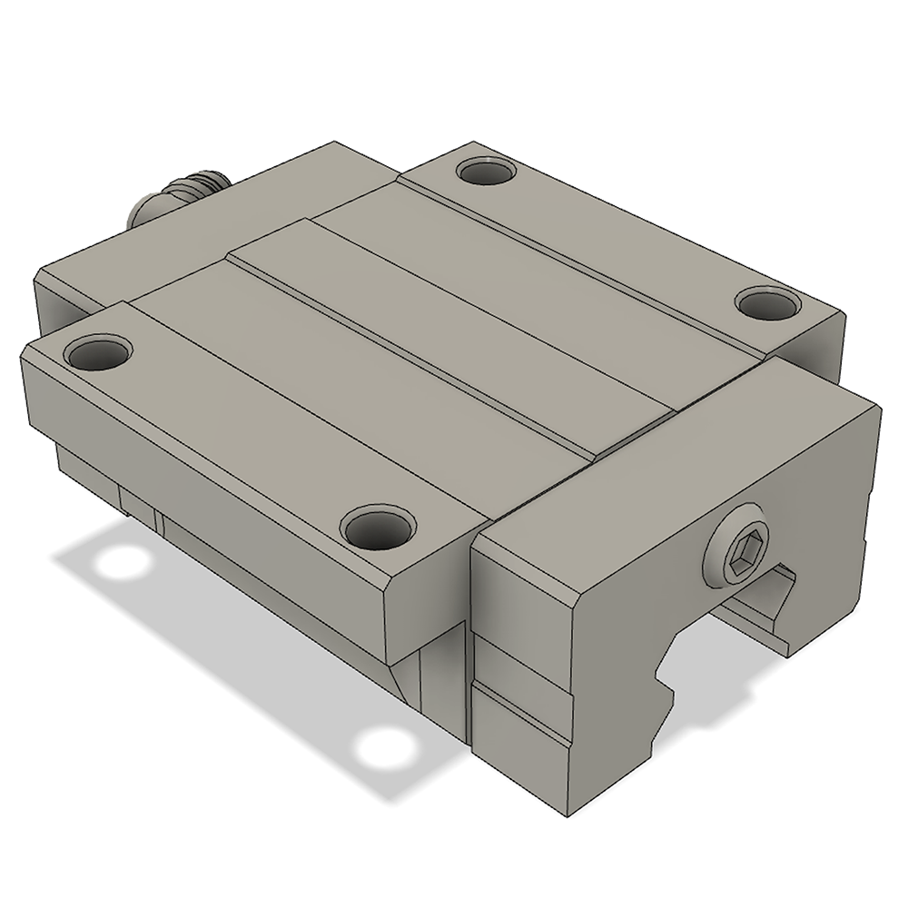 LSH20BK-F2N-N-D-M6 AIRTAC PROFILE RAIL BEARING LSH 20MM SERIES, NORMAL ACCURACY WITH NO PRELOAD (D) STANDARD, BOTTOM MOUNTING FLANGE - NORMAL BODY