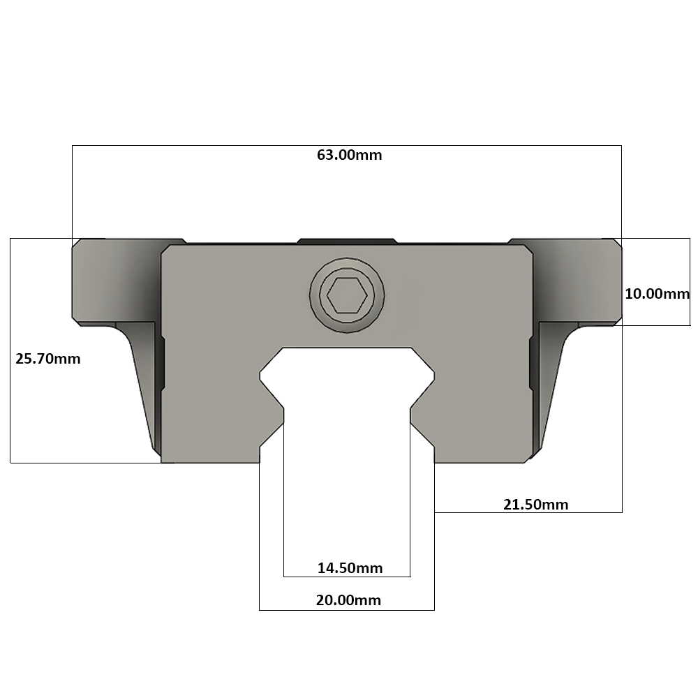LSH20BK-F2N-N-D-M6 AIRTAC PROFILE RAIL BEARING LSH 20MM SERIES, NORMAL ACCURACY WITH NO PRELOAD (D) STANDARD, BOTTOM MOUNTING FLANGE - NORMAL BODY