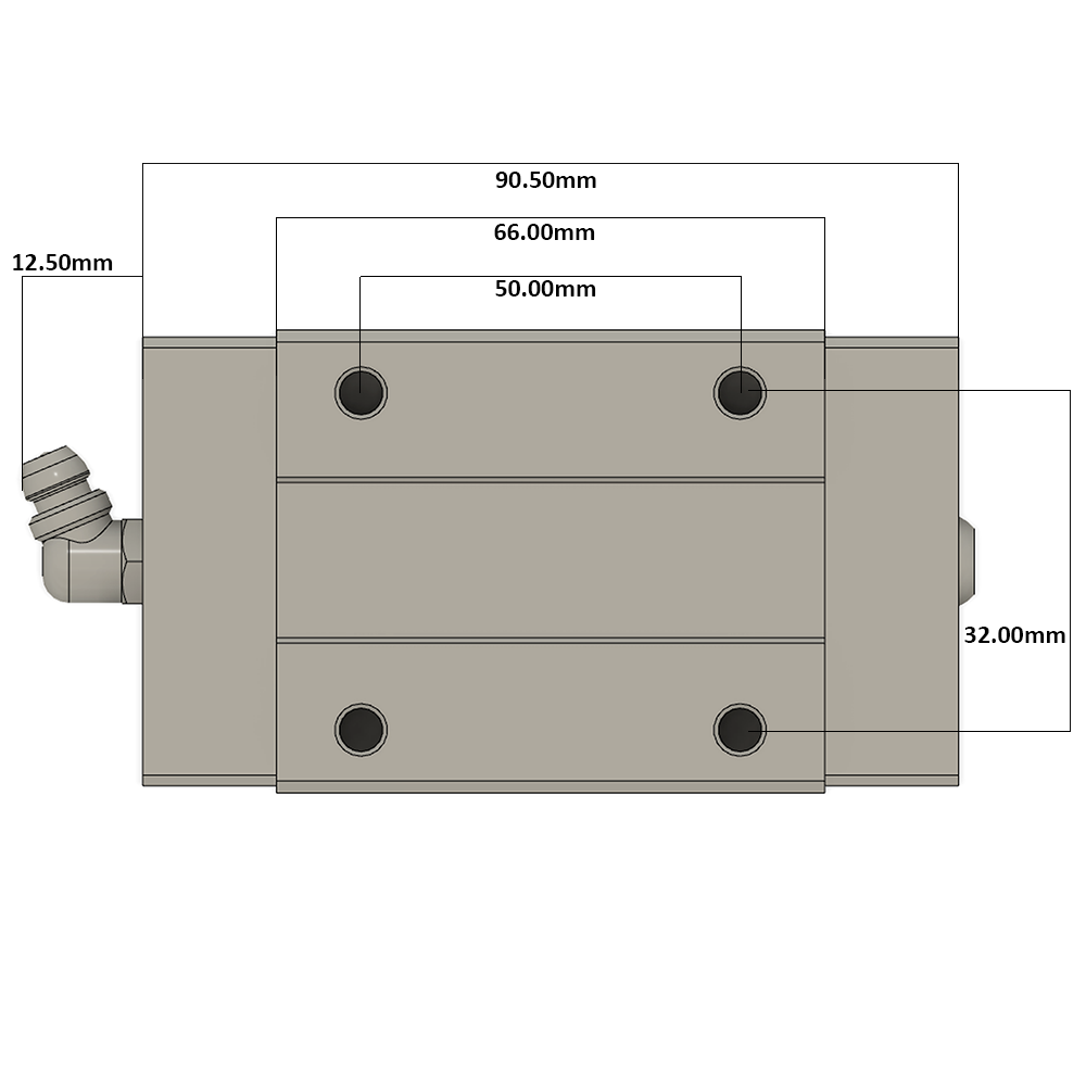 LSH20BK-HN-H-B-M6 AIRTAC PROFILE RAIL BEARING LSH 20MM SERIES, HIGH ACCURACY WITH LIGHT PRELOAD (B), SQUARE MOUNT - NORMAL BODY