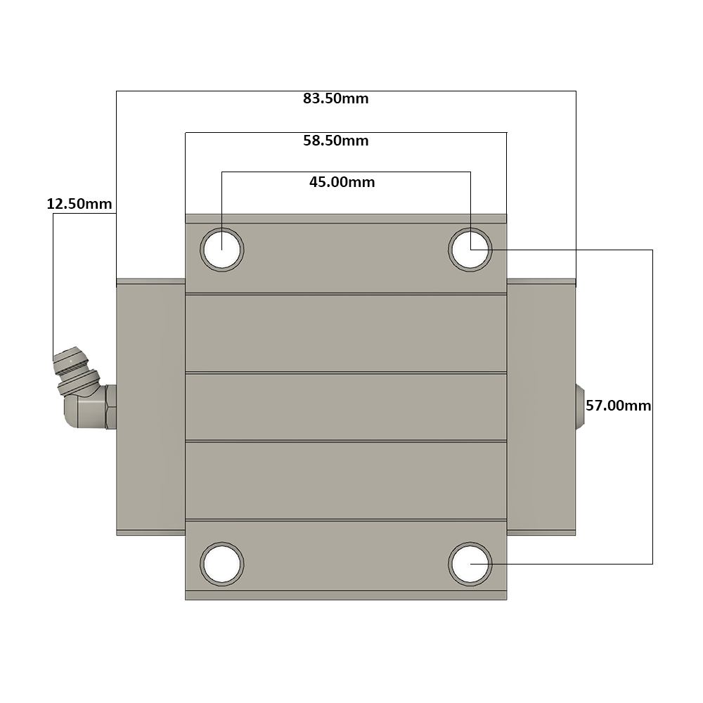 LSH25BK-F1N-H-D-M6 AIRTAC PROFILE RAIL BEARING LSH 25MM SERIES, HIGH ACCURACY WITH NO PRELOAD (D) STANDARD, TOP MOUNTING FLANGE - NORMAL BODY
