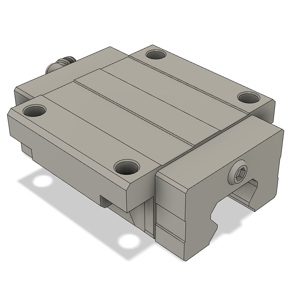 LSH25BK-F2N-N-D-M6 AIRTAC PROFILE RAIL BEARING LSH 25MM SERIES, NORMAL ACCURACY WITH NO PRELOAD (D) STANDARD, BOTTOM MOUNTING FLANGE - NORMAL BODY