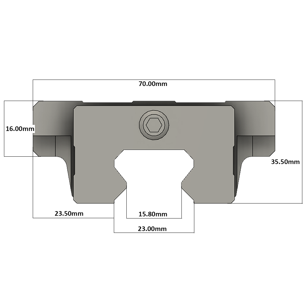 LSH25BK-F2N-N-D-M6 AIRTAC PROFILE RAIL BEARING LSH 25MM SERIES, NORMAL ACCURACY WITH NO PRELOAD (D) STANDARD, BOTTOM MOUNTING FLANGE - NORMAL BODY