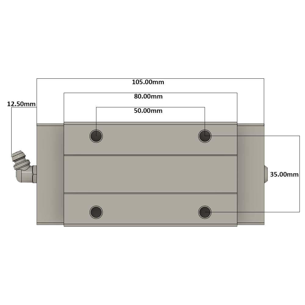 LSH25BK-HL-H-D-M6 AIRTAC PROFILE RAIL BEARING LSH 25MM SERIES, HIGH ACCURACY WITH NO PRELOAD (D) STANDARD, SQUARE MOUNT - LONG BODY