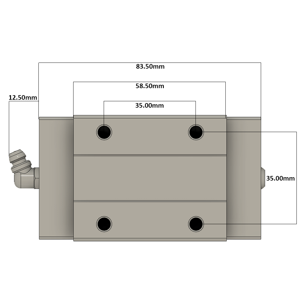 LSH25BK-HN-N-D-M6 AIRTAC PROFILE RAIL BEARING LSH 25MM SERIES, NORMAL ACCURACY WITH NO PRELOAD (D) STANDARD, SQUARE MOUNT - NORMAL BODY