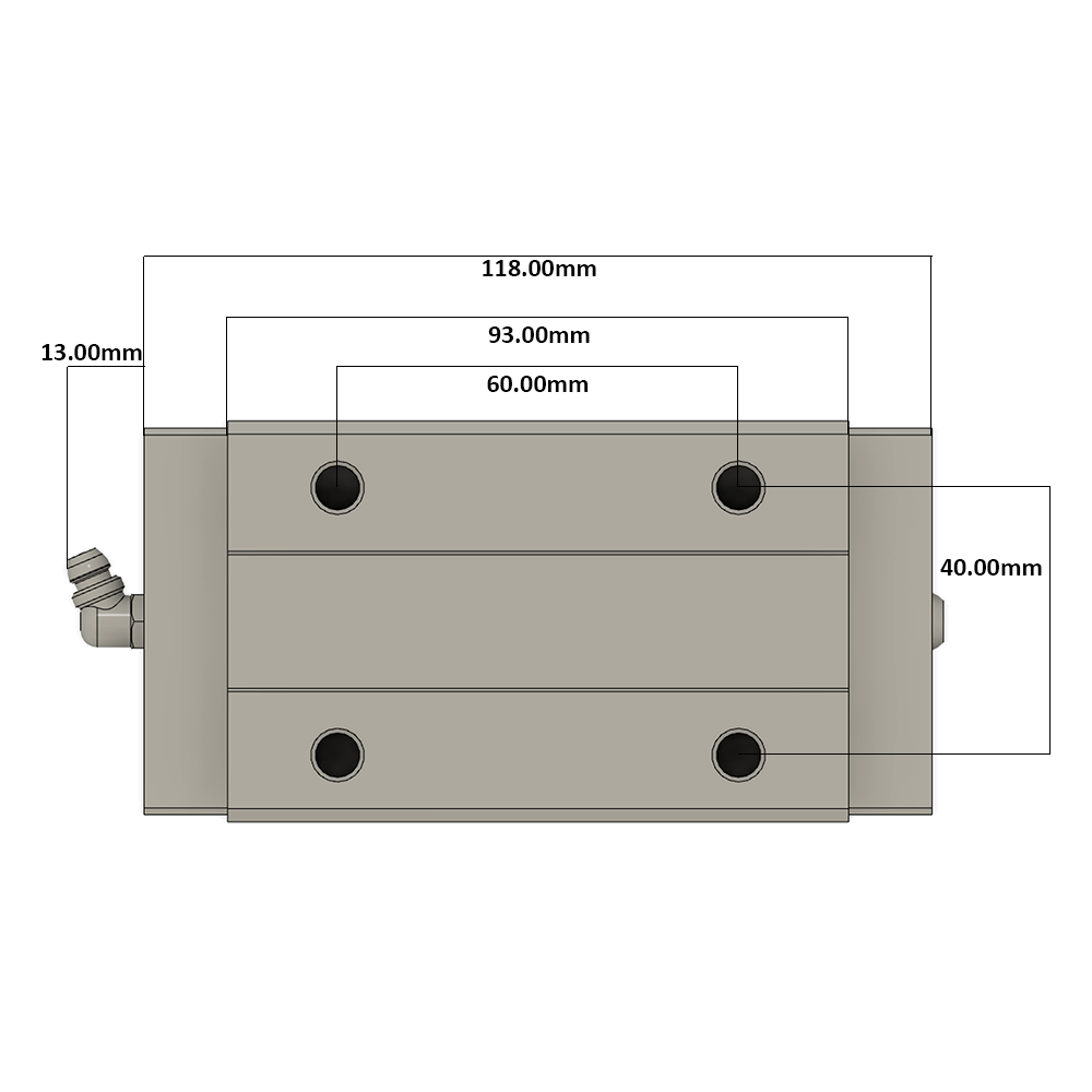 LSH30BK-HL-N-SB-M6 AIRTAC PROFILE RAIL BEARING LSH 30MM SERIES, NORMAL ACCURACY WITH MEDIUMIUM PRELOAD (SB), SQUARE MOUNT - LONG BODY