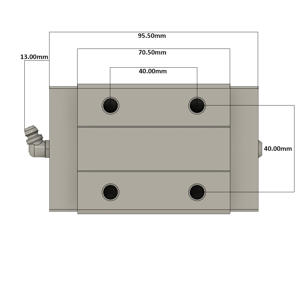 LSH30BK-HN-H-B-M6 AIRTAC PROFILE RAIL BEARING LSH 30MM SERIES, HIGH ACCURACY WITH LIGHT PRELOAD (B), SQUARE MOUNT - NORMAL BODY