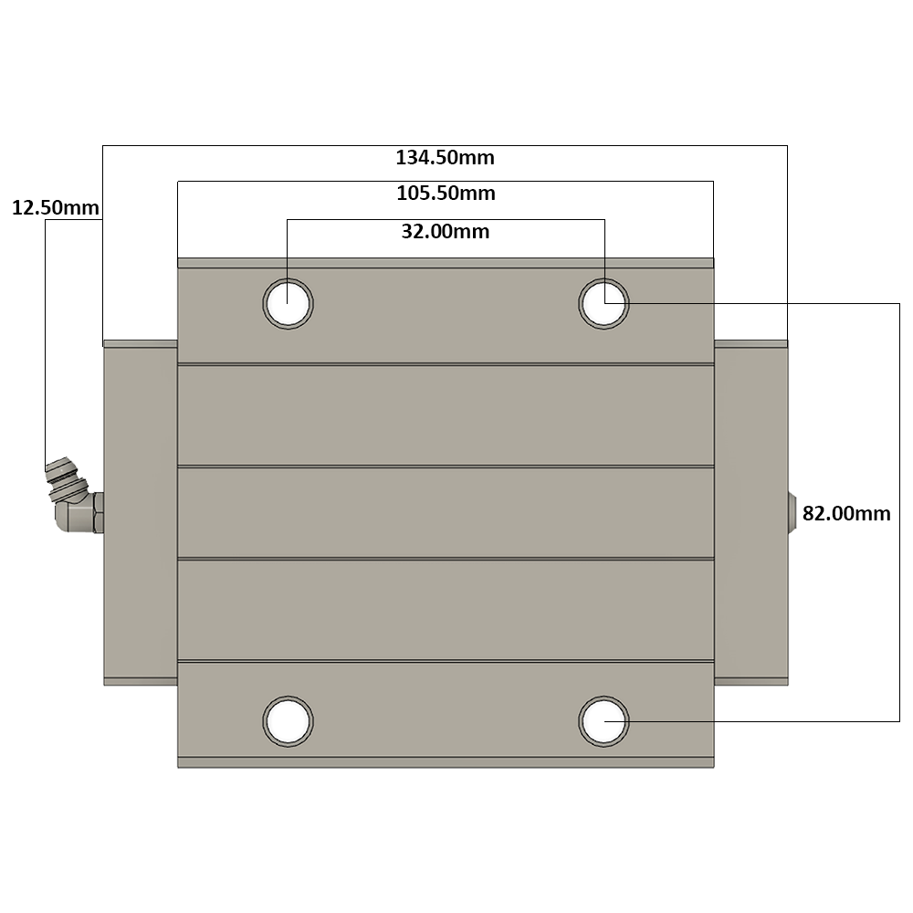 LSH35BK-F1L-N-SB-M6 AIRTAC PROFILE RAIL BEARING LSH 35MM SERIES, NORMAL ACCURACY WITH MEDIUMIUM PRELOAD (SB), TOP MOUNTING FLANGE - LONG BODY