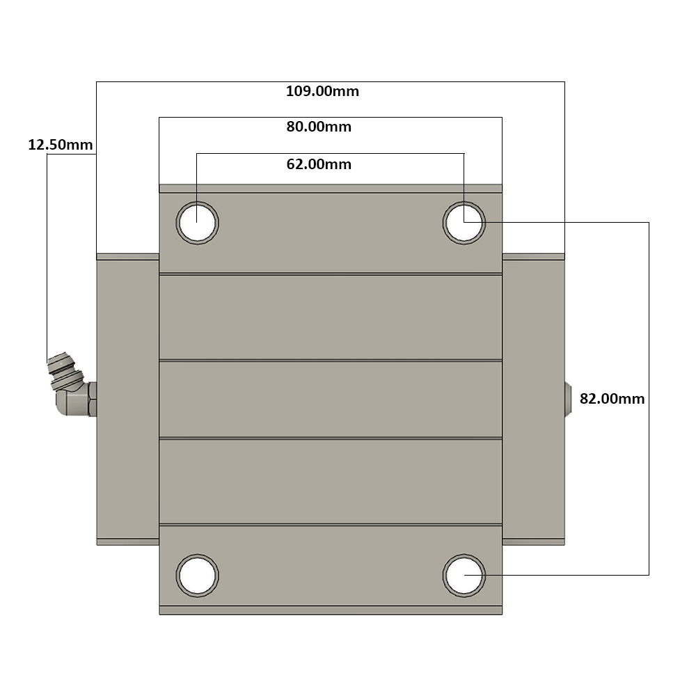 LSH35BK-F1N-N-D-M6 AIRTAC PROFILE RAIL BEARING LSH 35MM SERIES, NORMAL ACCURACY WITH NO PRELOAD (D) STANDARD, TOP MOUNTING FLANGE - NORMAL BODY