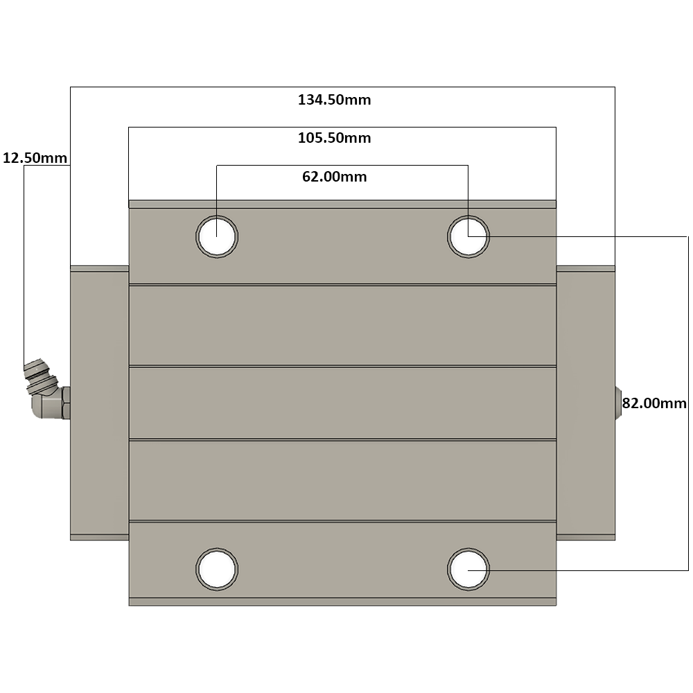 LSH35BK-F2L-H-B-M6 AIRTAC PROFILE RAIL BEARING LSH 35MM SERIES, HIGH ACCURACY WITH LIGHT PRELOAD (B), BOTTOM MOUNTING FLANGE - LONG BODY