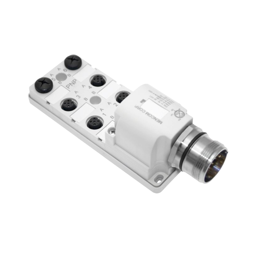 JDC-650-019-V000 MENCOM JUNCTION BLOCK 6-5 PIN M12 / 19 PIN M23 SIDE 48VAC/DC