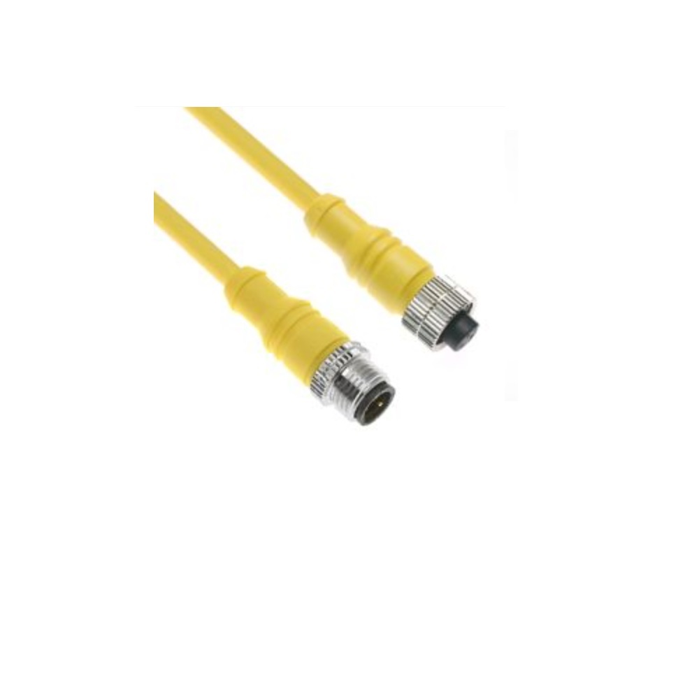 MAC-3MFP-2M MENCOM CORDSET 3 PIN M12 M/F STR 2M PVC YE 22AWG 300VAC/DC