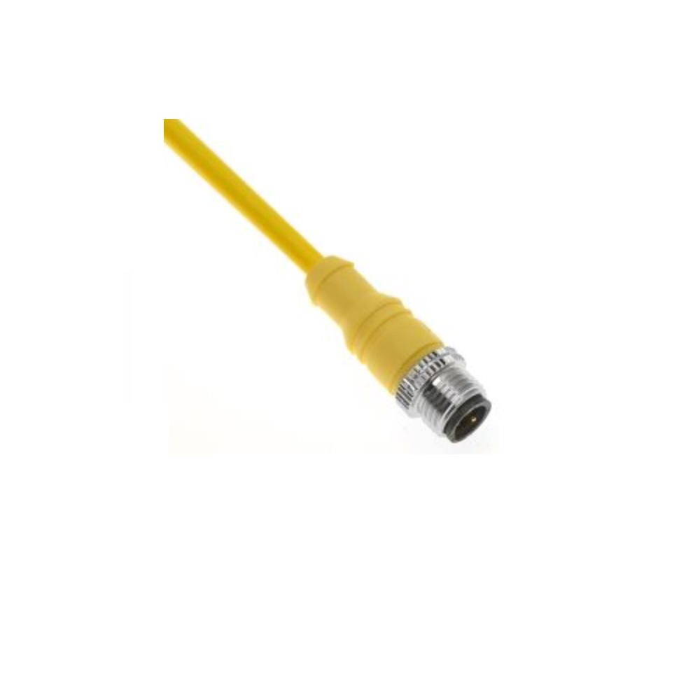 MDC-3MP-2M MENCOM CORDSET 3 PIN M12 MALE STR 2M PVC YE 22AWG 300VAC/DC