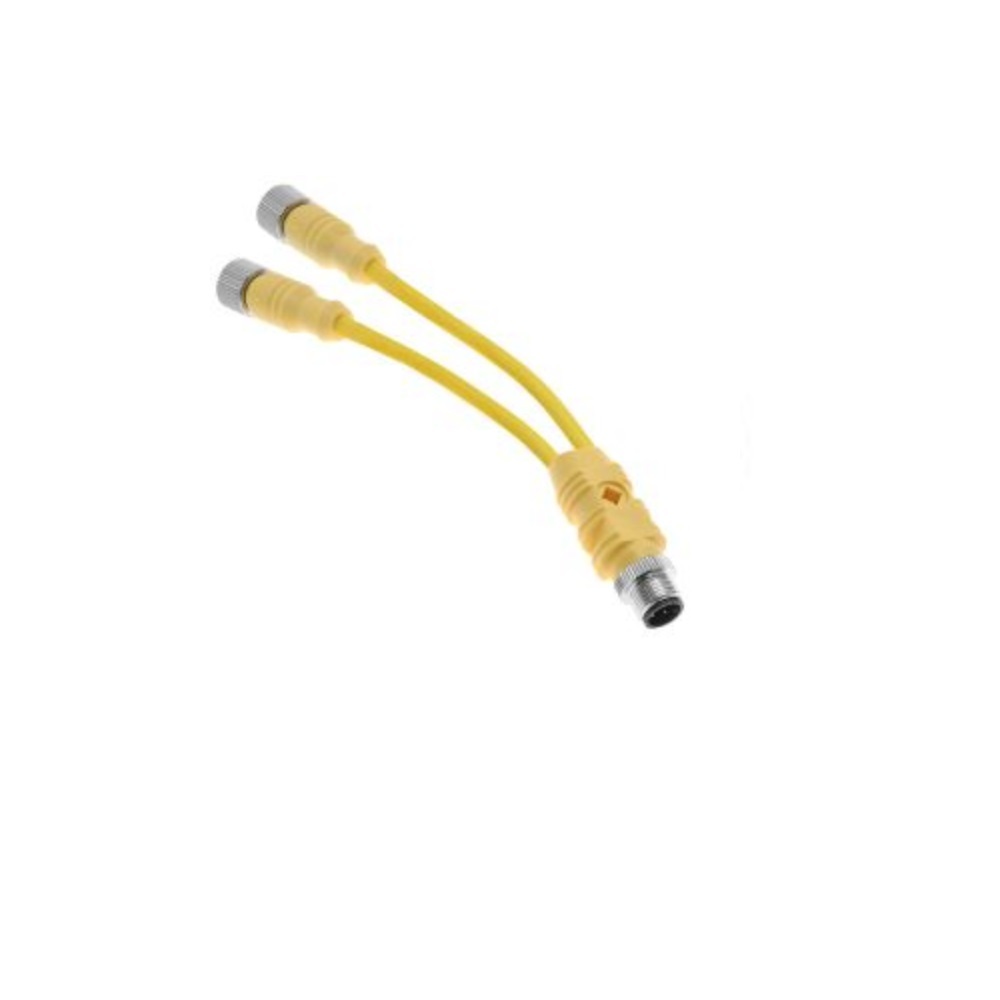 MDC-3YFF-0.5M MENCOM SPLITTER 3 PIN "Y" M12 M/F/F 0.5M PVC YE 300VAC/DC