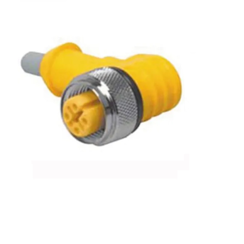 WK 4.4T-4/S618 TURCK CORDSET 4 PIN M12 FEMALE ELB 4M PVC GY 22AWG 250VAC/DC