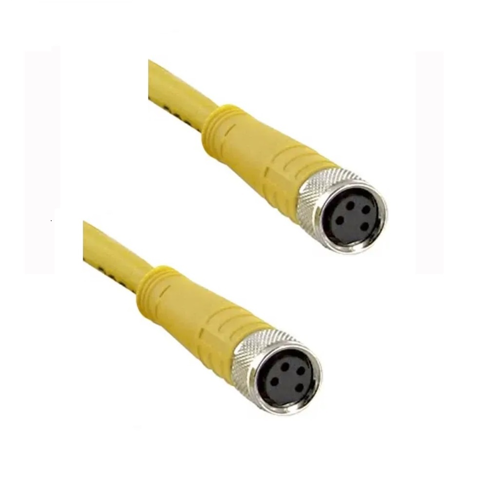 PKG 3M-2-PKG 3M TURCK CORDSET 3 PIN M8 F/F STR 2M PVC YE 24AWG 125VAC/DC