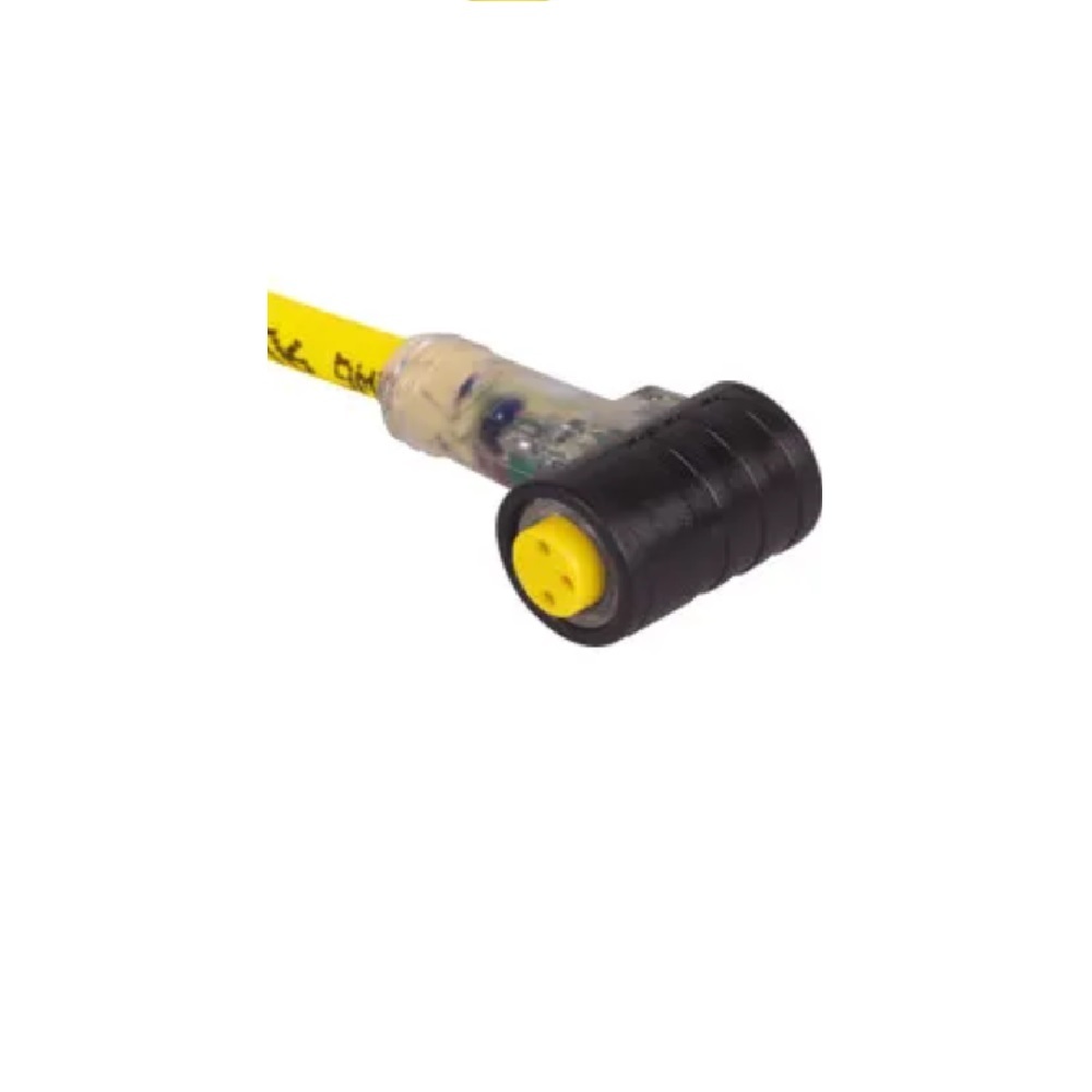 PKW 3Z-P7X2-6/S90 TURCK CORDSET 3 PIN M8 FEMALE ELB 6M TPU BK HI-FLEX 24AWG 10-30VDC PNP LED