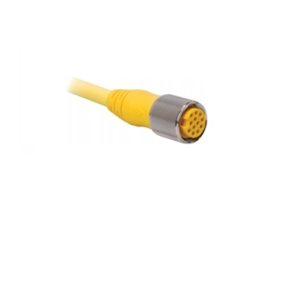 RKM 126-20M/S3059 TURCK CORDSET 12 PIN 1 1/8" MINI FEMALE STR 20M TPE YE WELD 16AWG 600VAC/DC