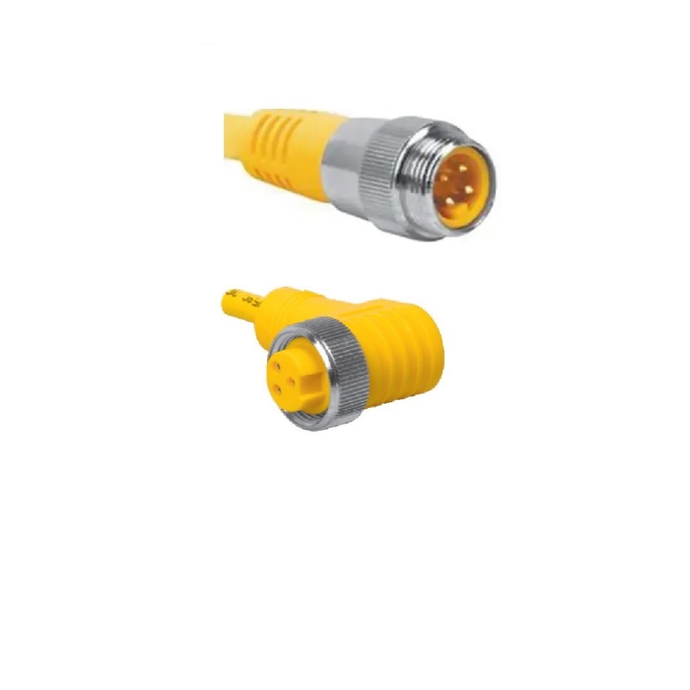 WKM 40-0.6M-RS4.4T TURCK CORDSET 4 PIN 7/8" MINI F/M ELB/ STR 6M PVC YE18AWG 250VAC/DC
