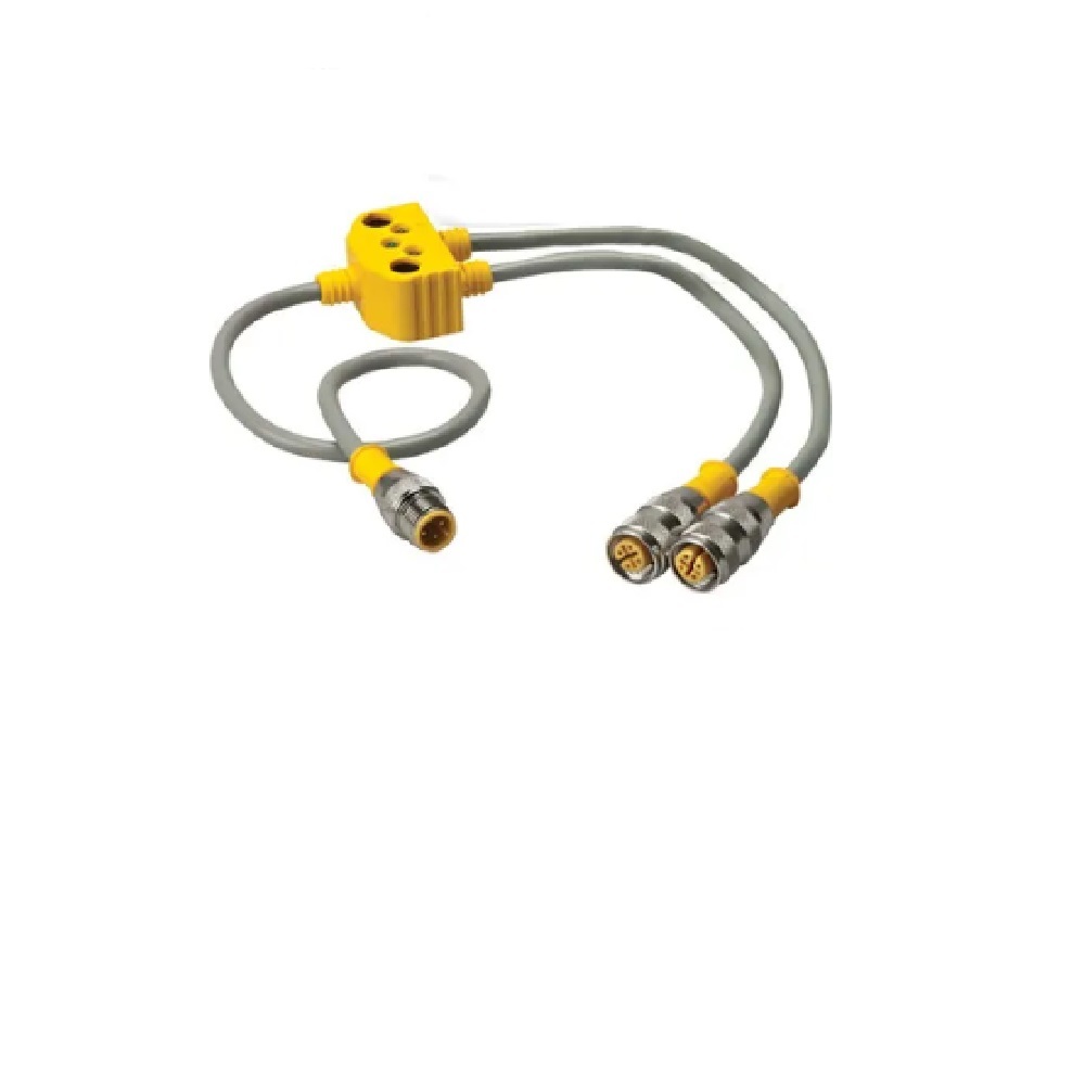 VB2-RS-4.4T-0.3/2FKM 4/S719 TURCK SPLITTER 4 PIN "Y" M12 M/F/F 0.3M/N/N PVG GY 250VDC