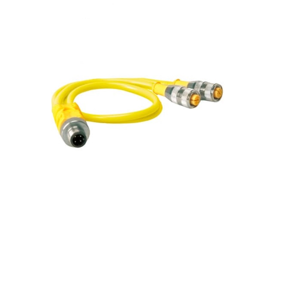 VBRS 4.4-2RK 4T-0.5/0.5/S857/S1077 TURCK SPLITTER 4 PIN "Y" M12 M/F/F N/0.5M/0.5M PVG GY 250VAC/DC
