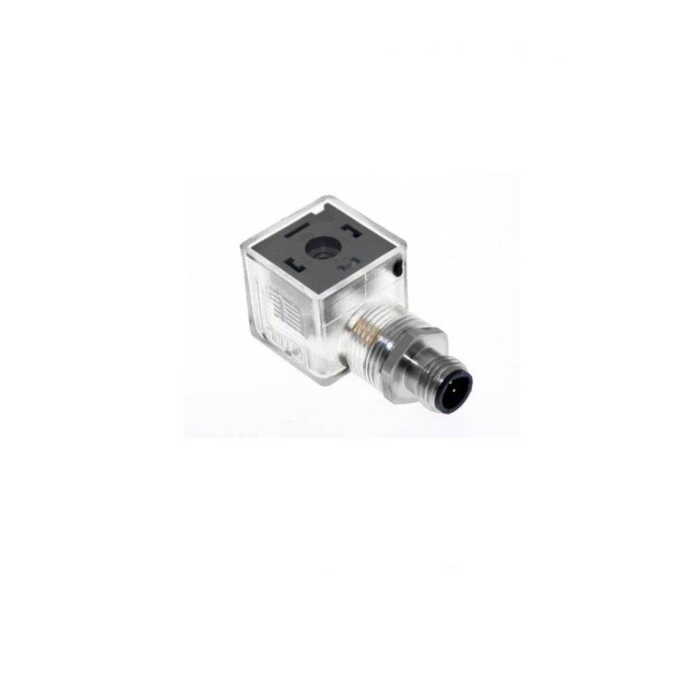VAG-029-3401 MENCOM SOLENOID VALVE ADAPTER FORM A DIN 2+G/4 PIN M12 MALE LED/MOV, 24VDC