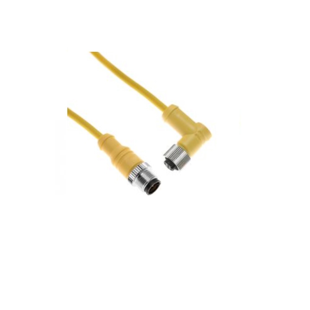 MDC-4MFRPX-0.5M MENCOM CORDSET 4 PIN M12 M/F STR 0.5M PVC YE 18AWG 300VAC/DC