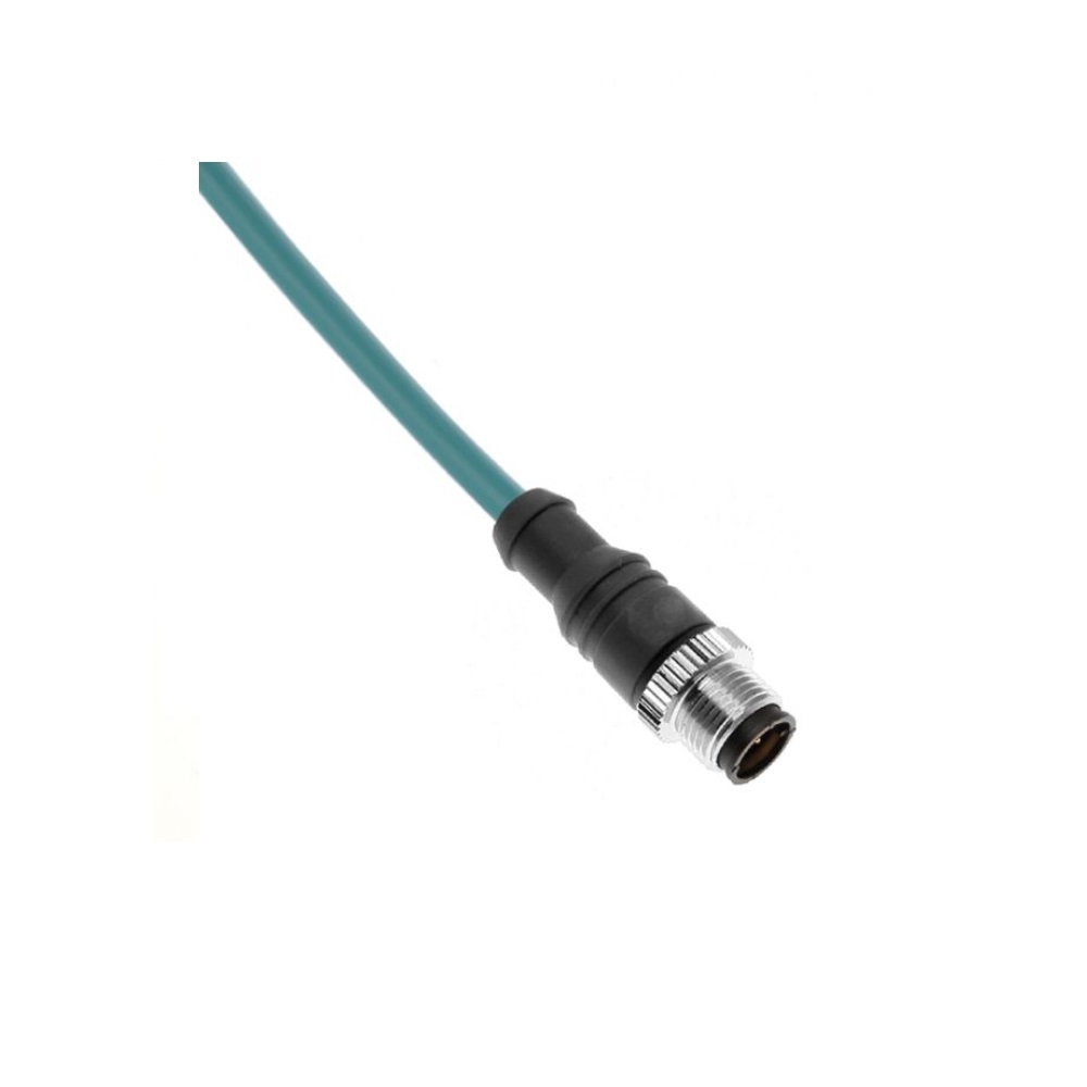MDE45-4MP-5M MENCOM ETHERNET CORDSET 4 PIN M12 MALE STR 5M PVC TEAL HI-FLEX 24AWG 60VAC/DC