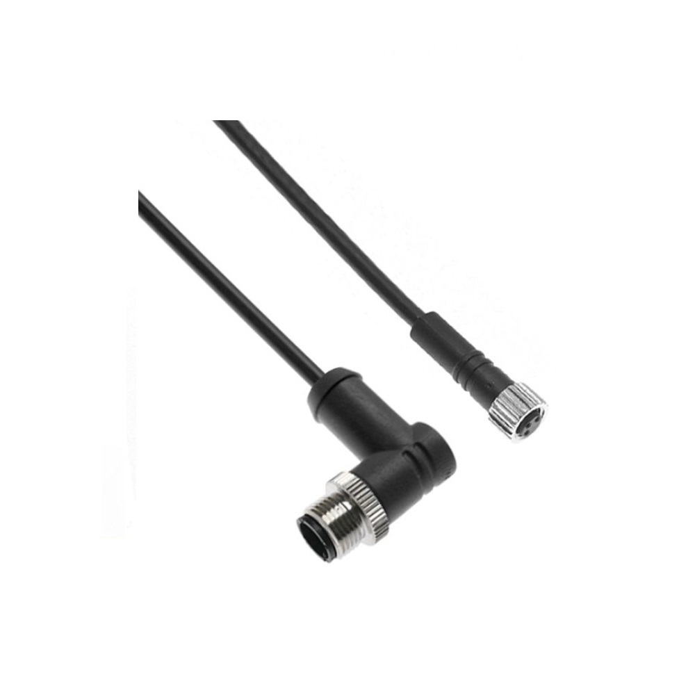 MDNT-3MRFP-1M MENCOM CORDSET 3 PIN M12/M8 M/F STR 1M PVC BK 24AWG 60VAC/DC