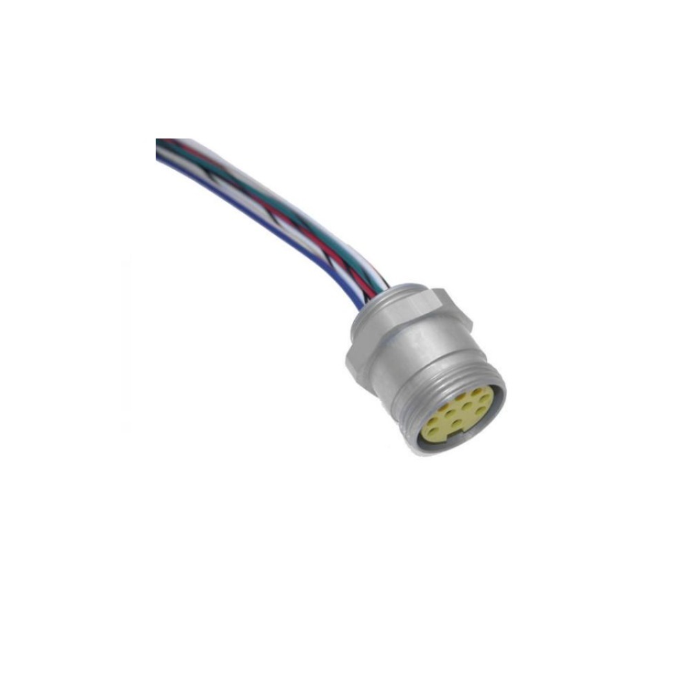MIN-19FR-1-PG16 MENCOM RECEPTACLE 19 PIN 1 1/8" MINI FEMALE STR FM 1' PG16 THR 18/22AWG 300VAC/DC