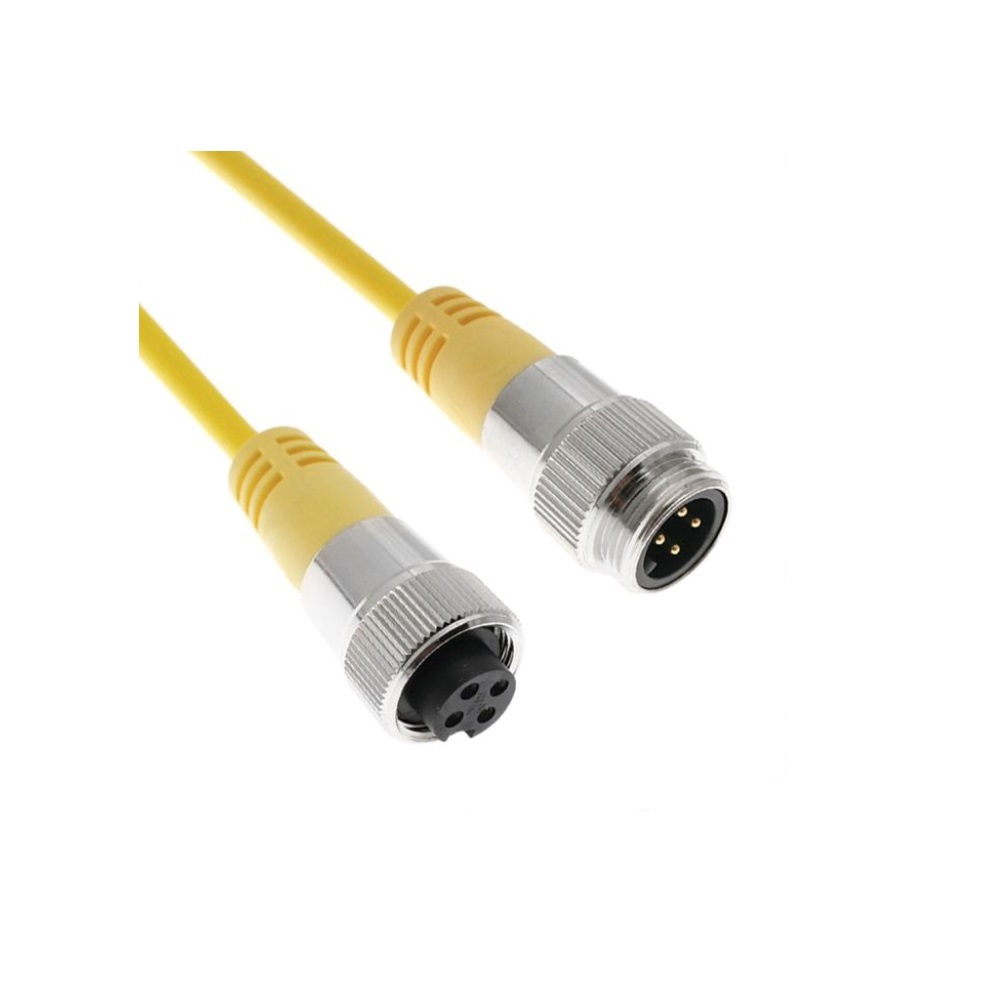 MINC-4MFPX-10M MENCOM CORDSET 4 PIN 7/8" MINI M/F STR 10M PVC YE 18AWG 300VAC/DC