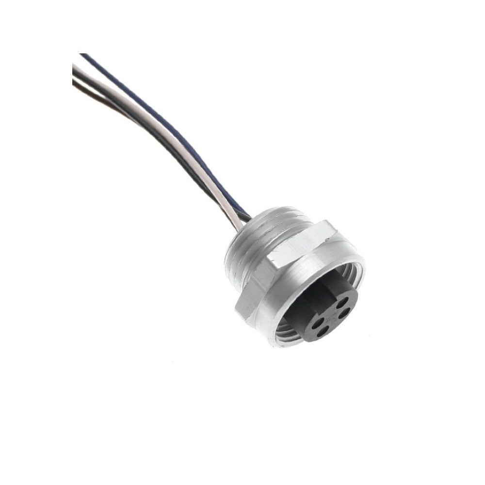 MINC-4FR-1-18 MENCOM RECEPTACLE 4 PIN 7/8" MINI FEMALE STR FM 1' 1/2" NPT THR 18AWG 600VAC/DC
