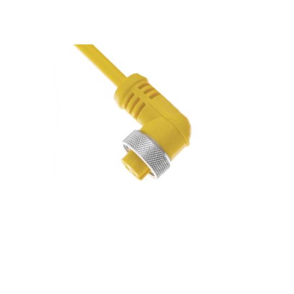 MIN-4MP-12-R MENCOM CORDSET 4 PIN 7/8" MINI MALE ELB 12' PVC YE 16AWG 600VAC/DC