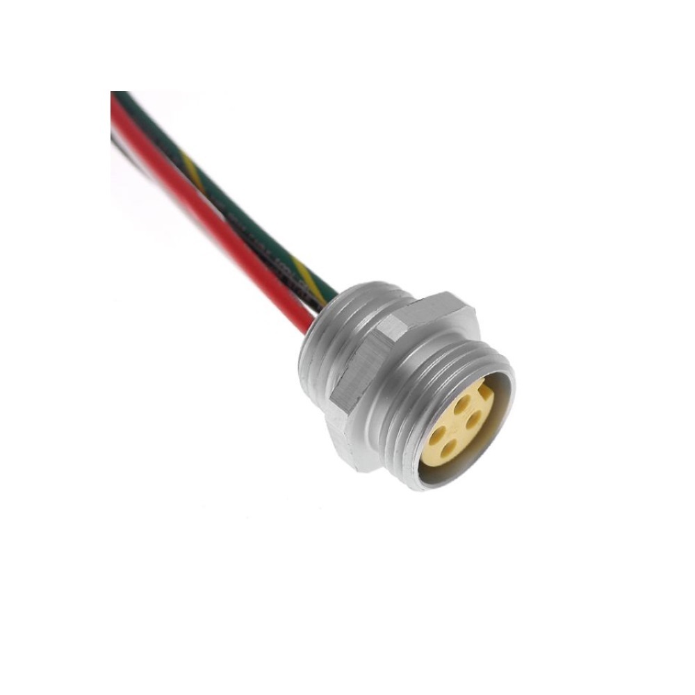 MIN-5FR-3-18 MENCOM RECEPTACLE 5 PIN 7/8" MINI FEMALE STR FM 3' 1/2" NPT THR 18AWG 600VAC/DC