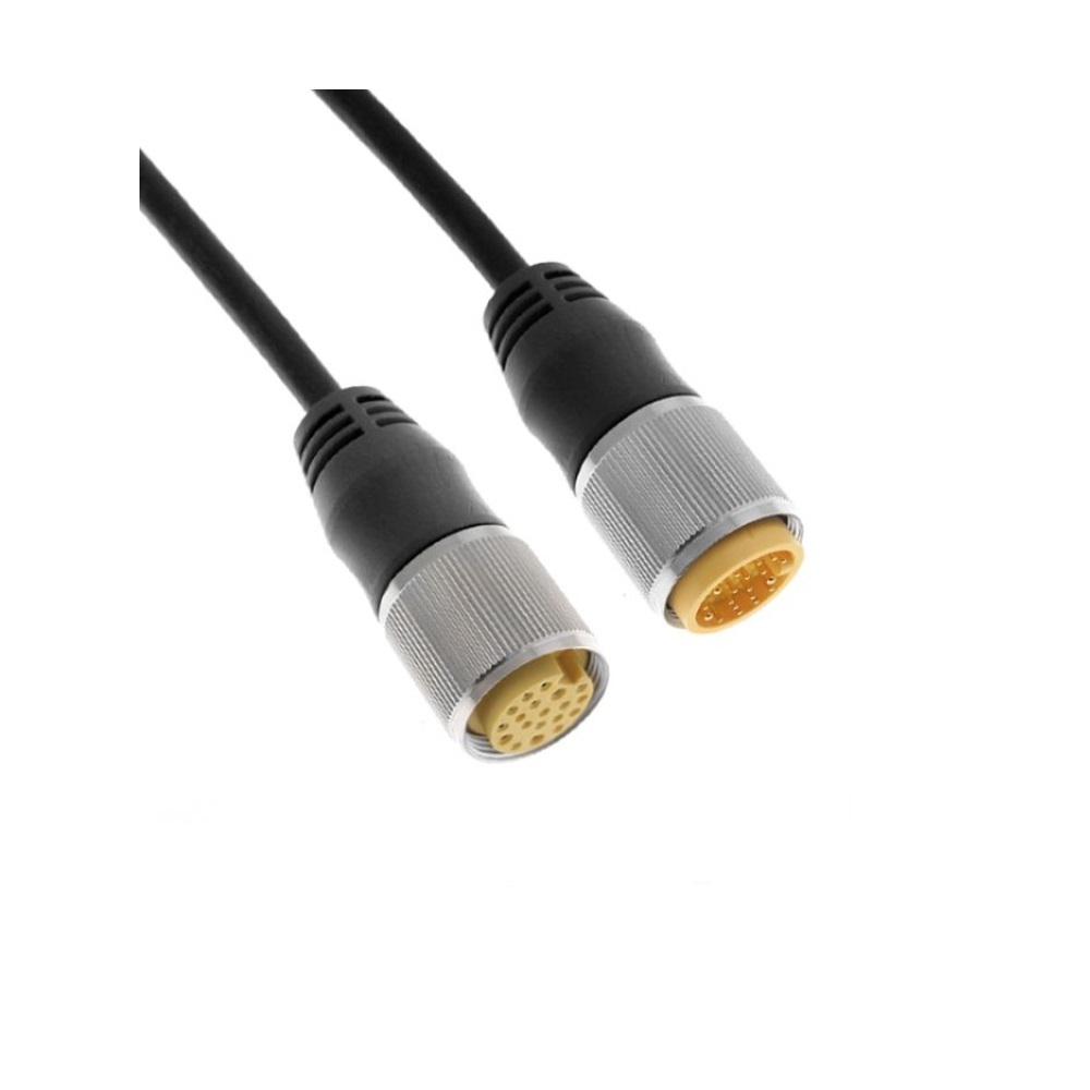 MINP-19MFP-6M MENCOM CORDSET 19 PIN 1 1/8" MINI M/F STR 6M PUR YE 18/22AWG 300VAC/DC