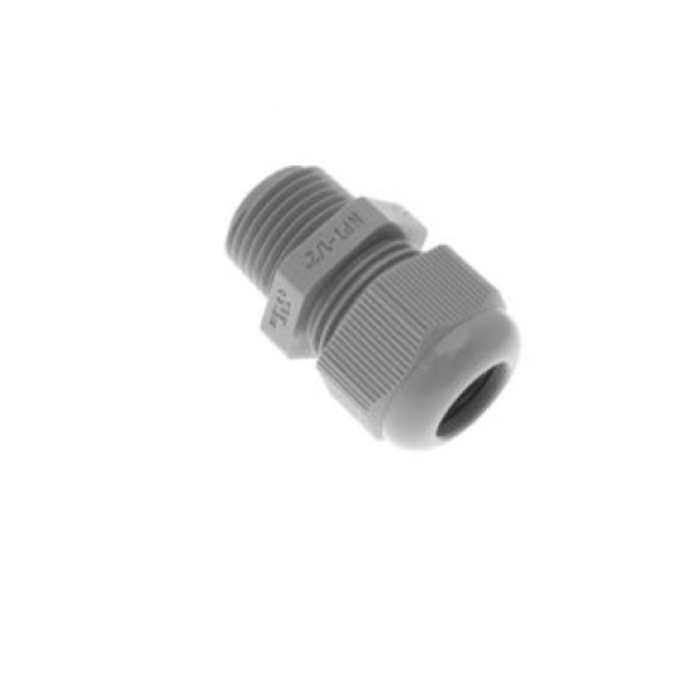 PCG-1/2 MENCOM CABLE GLAND 1/2" NPT MALE THD 10-14MM CG PLASTIC (GRAY)