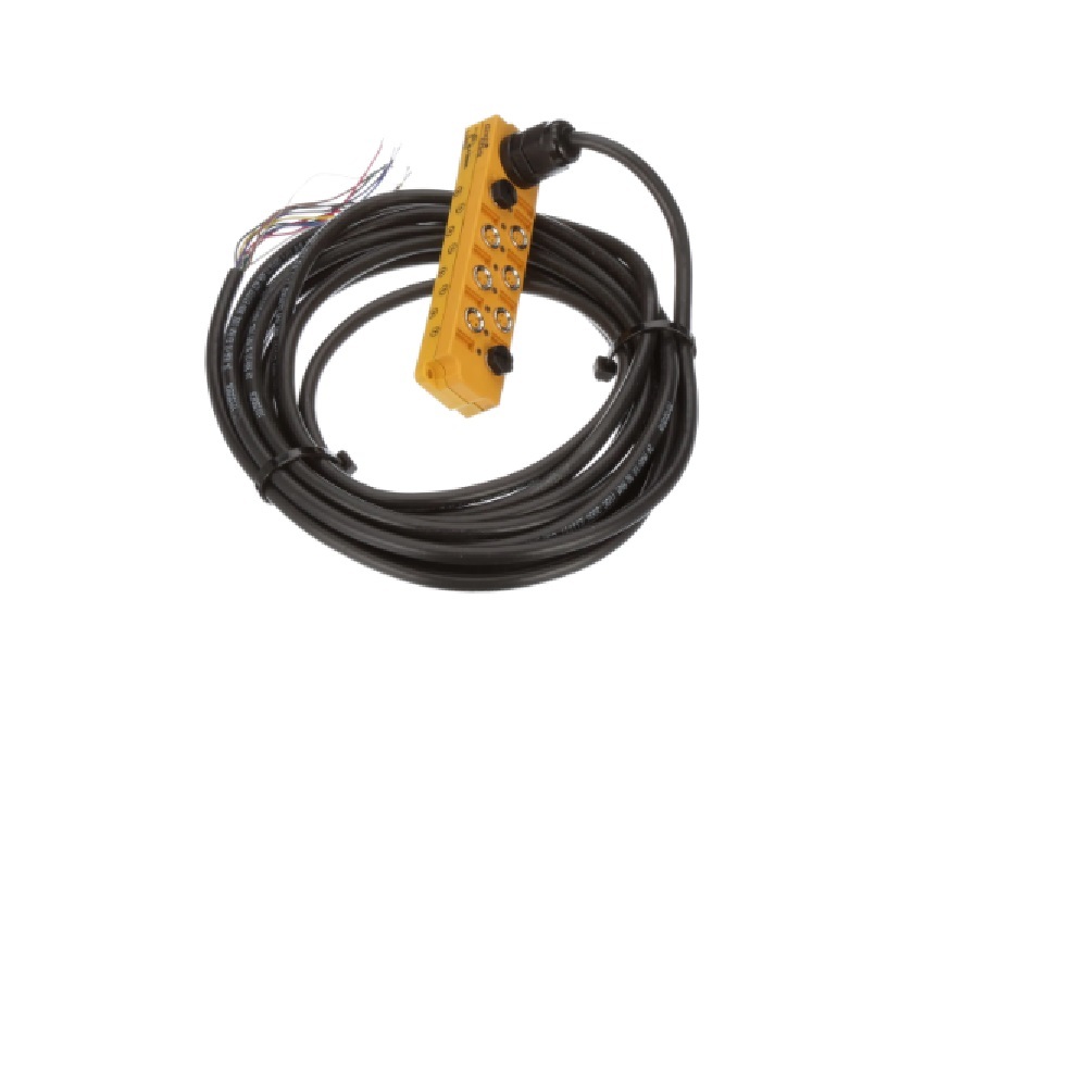 VB 803M-5 TURCK JUNCTION BLOCK 8-3 PIN M8 / 5M TOP EXIT PVC BK 10-48VDC