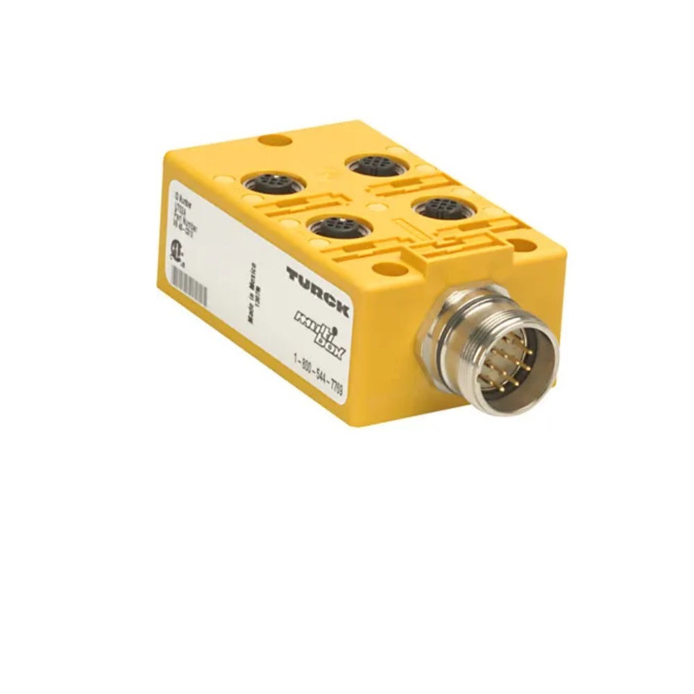 VB 40-P7X5-CS12 TURCK JUNCTION BLOCK 4-4 PIN M12 / 12 PIN M23 SIDE EXIT 10-48VDC PNP LED