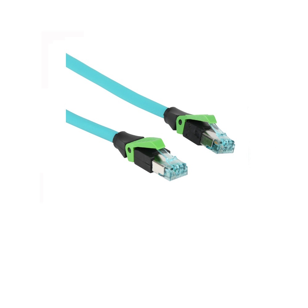 RJ45S RJ45S 441-2M TURCK ETHERNET CORDSET 8 PIN RJ45 MALE STR 2M TPU TEAL 42VAC/DC