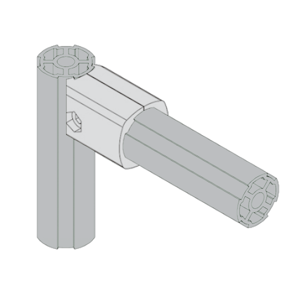 10D-28H-0 MODULAR SOLUTION D28 EXTRUDED PROFILE HEAVY 28MM OD FRAME WITH RIDGE MOUNT 4M LONG