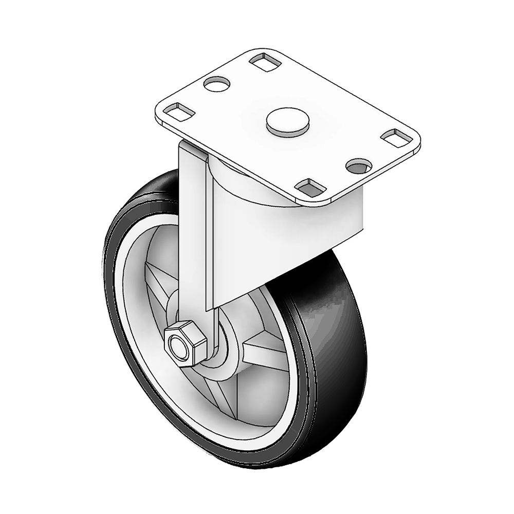 31D-SPD5-0 MODULAR SOLUTION CASTER 5" WHEEL, SWIVEL PLATE
