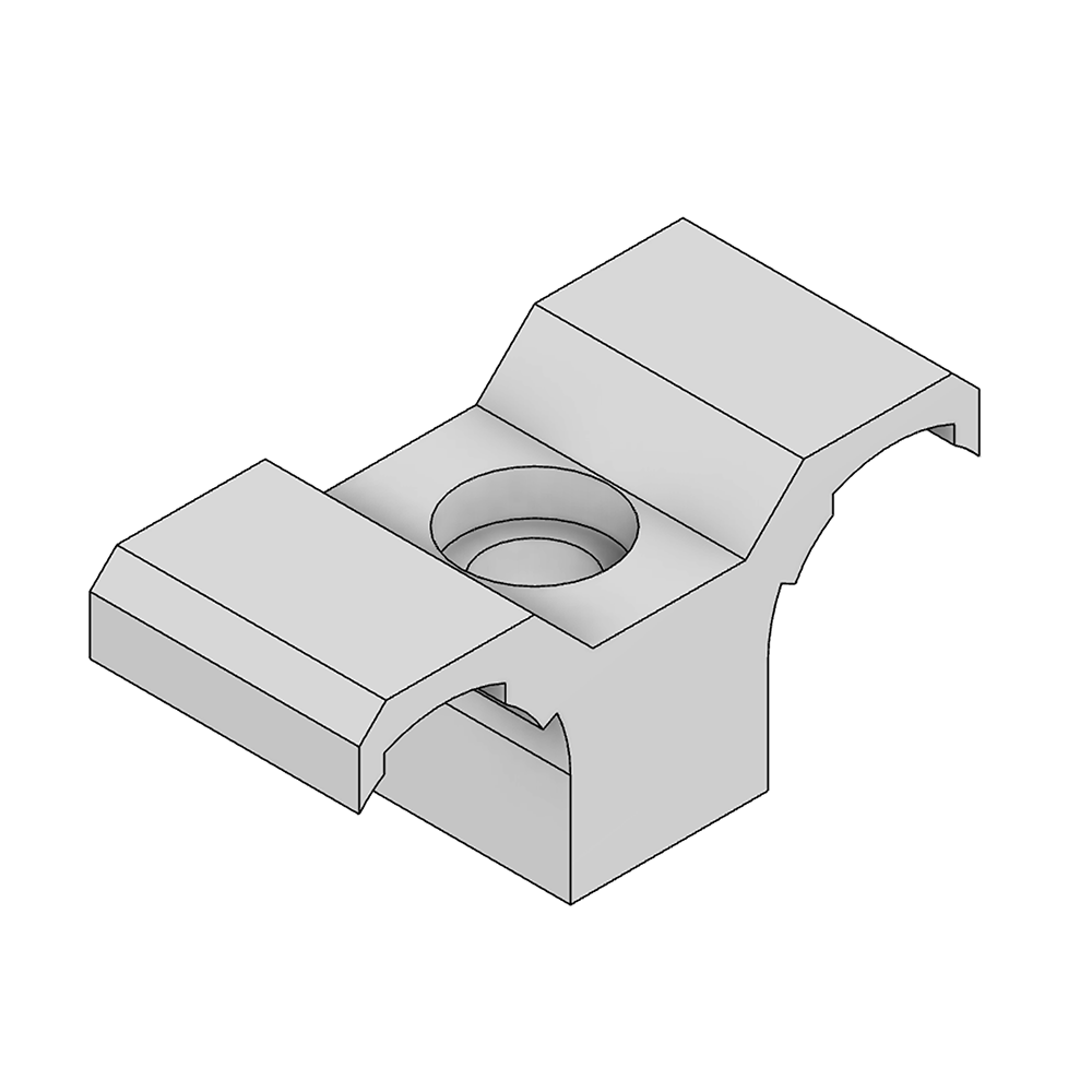 32D-28C-0 MODULAR SOLUTION D28 FOOT CASTER CLAMP