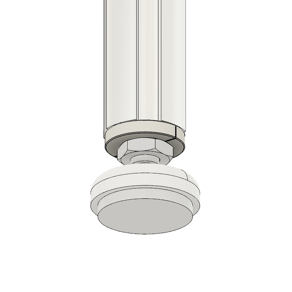 32D-28F-0 MODULAR SOLUTION D28 FOOT FOOT CONNECTION FOR M10 STUD