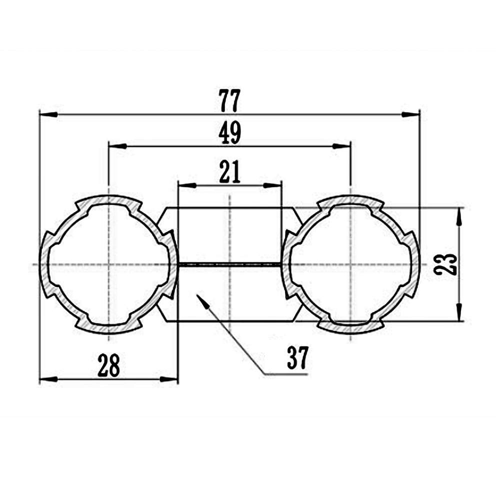 41D-106-0 MODULAR SOLUTION D28 CONNECTOR DUAL CONNECTOR RIDGE TO RIDGE