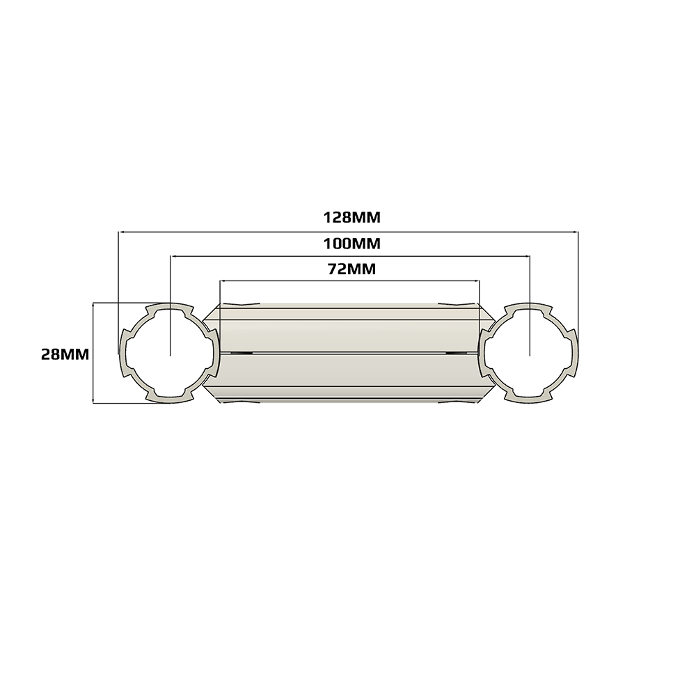41D-112-0 MODULAR SOLUTION D28 CONNECTOR DUAL CONNECTOR RIDGE TO RIDGE LONG