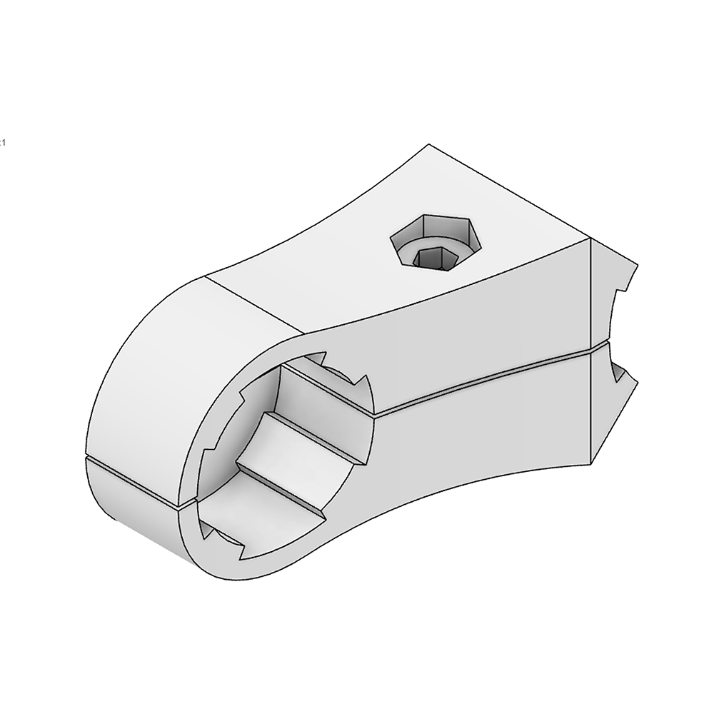 41D-115-0 MODULAR SOLUTION D28 CONNECTOR CONNECTOR SHAFT TO RIDGE STRAIGHT